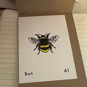 Anastasia Inciardi prints Bee Illustration Art Card
